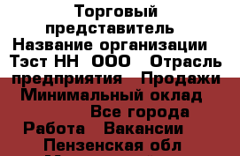Торговый представитель › Название организации ­ Тэст-НН, ООО › Отрасль предприятия ­ Продажи › Минимальный оклад ­ 40 000 - Все города Работа » Вакансии   . Пензенская обл.,Мокшанский р-н